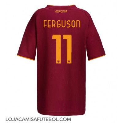Camisa de Futebol AS Roma Evan Ferguson #11 Equipamento Principal Mulheres 2025-26 Manga Curta Camisa de Futebol AS Roma Evan Ferguson #11 Equipamento Principal Mulheres 2025-26 Manga Curta